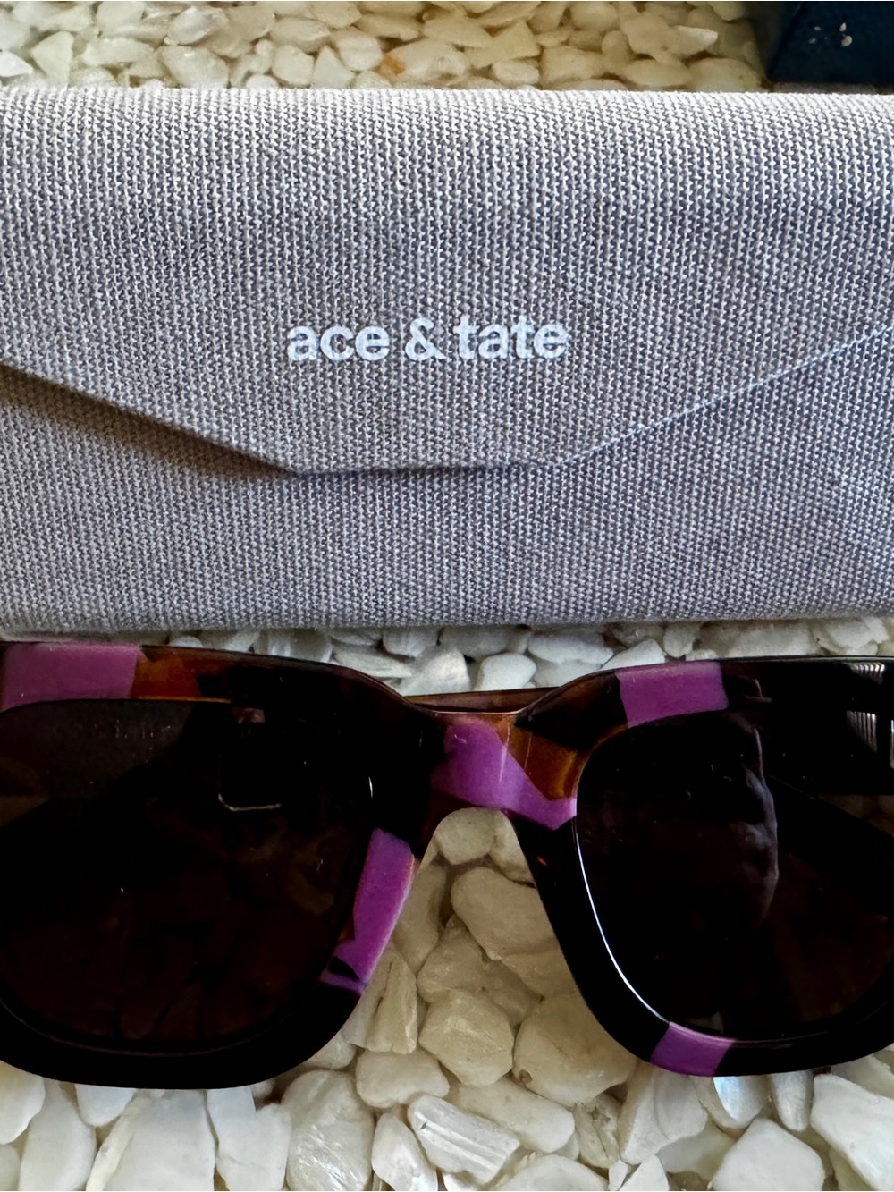 Women's Ace + Tate Purple Tortoiseshell Sunglasses